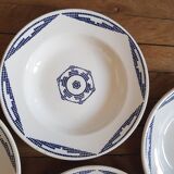 Set of 4 soup plates New earthenware from Givors