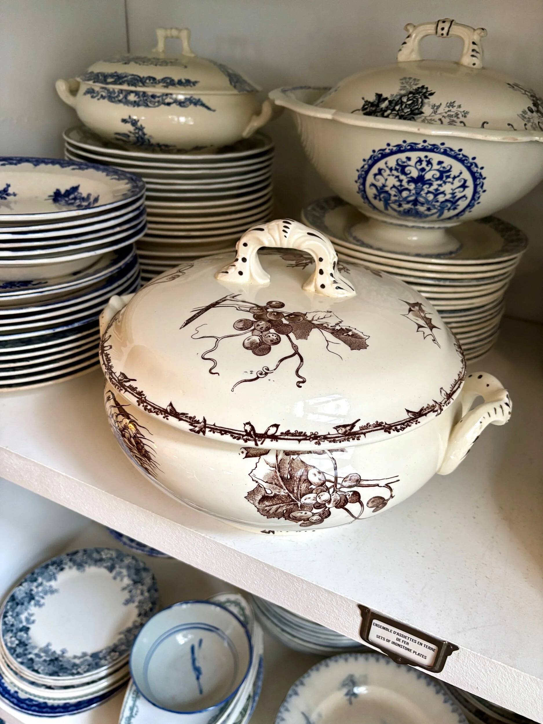 Large brown ironstone tureen HB & Cie