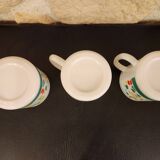 Set of 3 vintage “8 to 8” mugs – 1980s