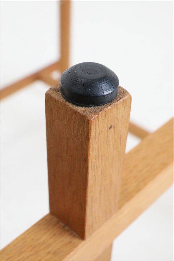 Danish modern coffee table / side table / Henning Nørgaard attributed / oak / glass / 1970s