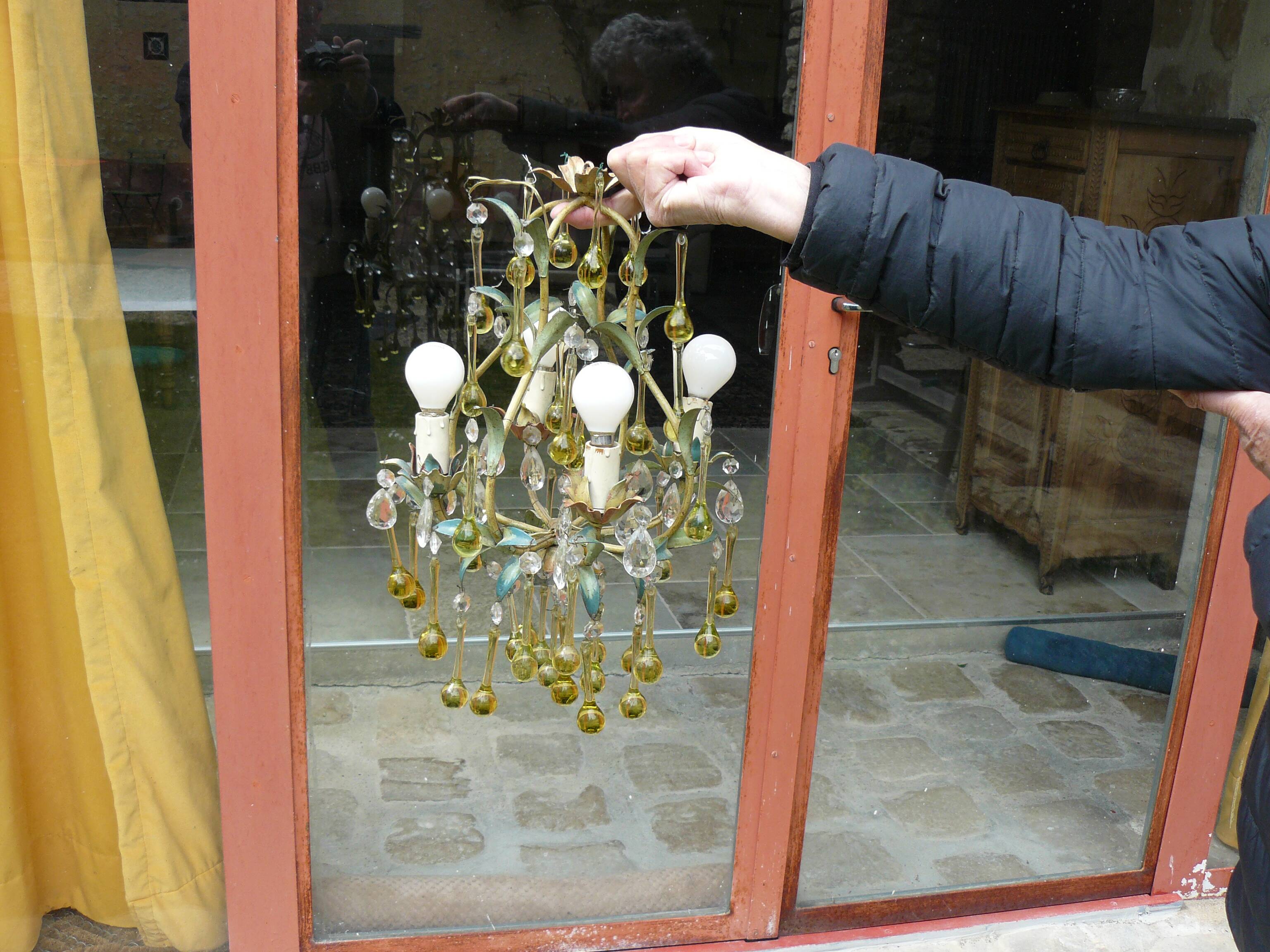 Small Murano drops chandelier