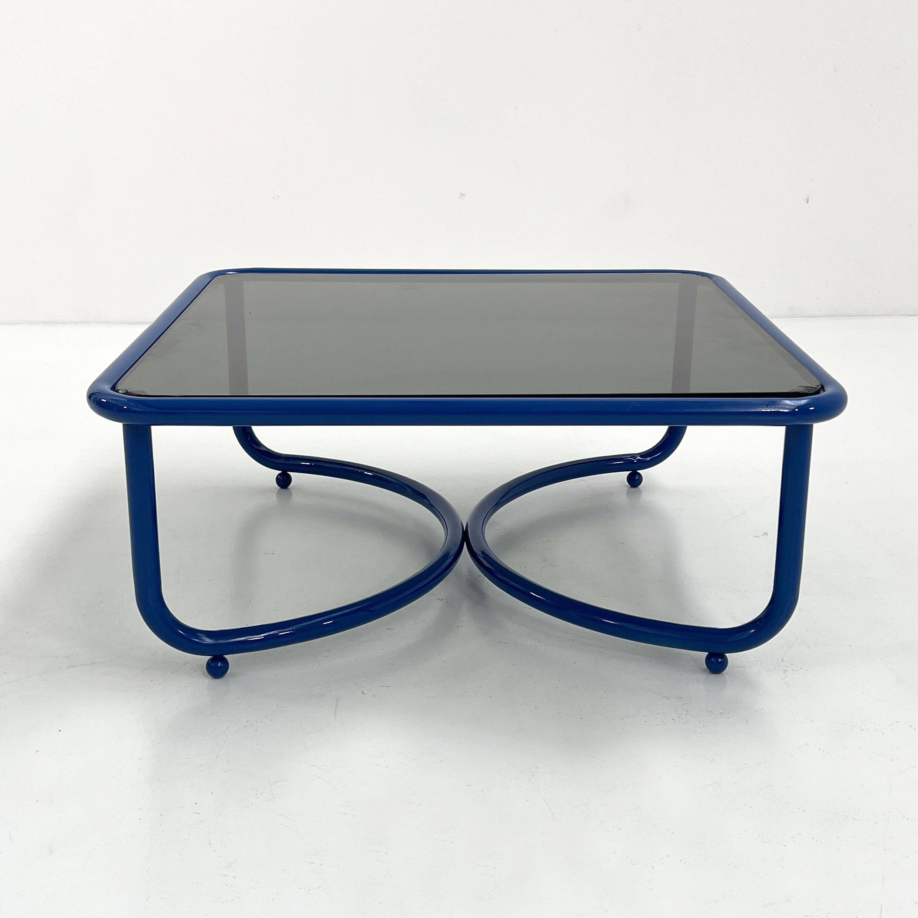 Table basse bleue Locus Solus par Gae Aulenti pour Poltronova, 1970