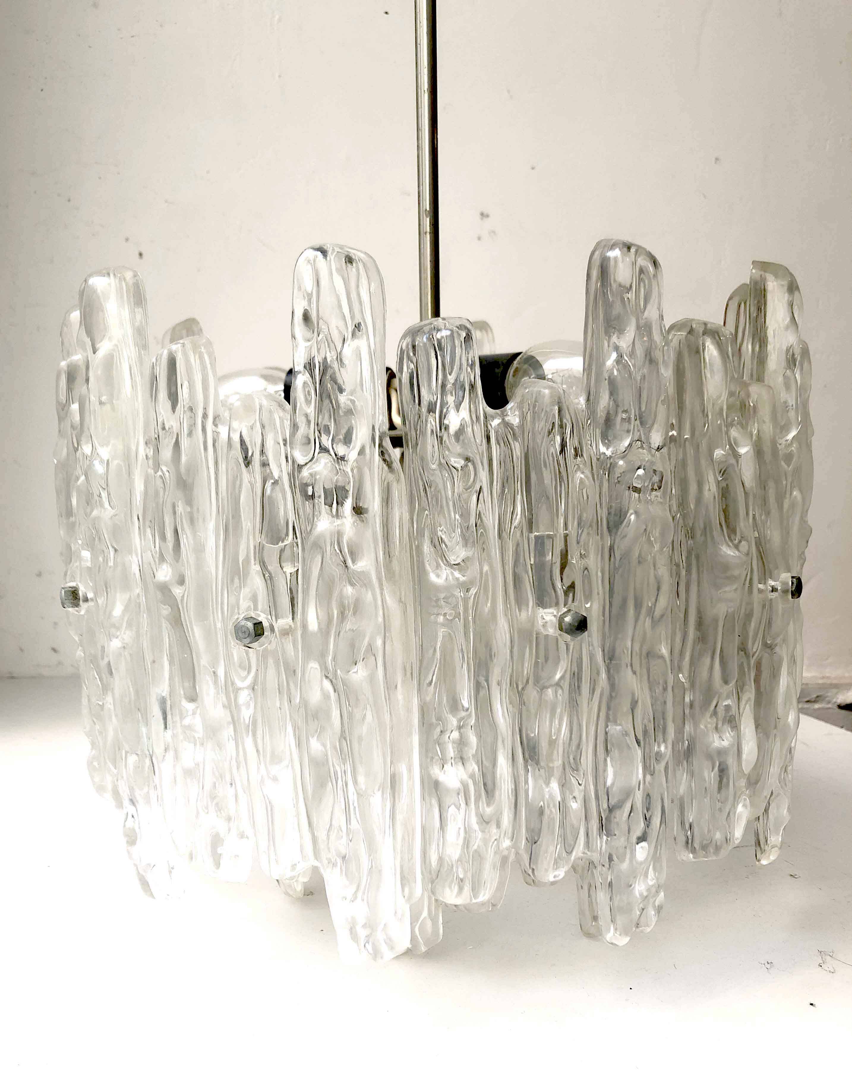 Ice frost pendant light by J. T Kalmar