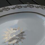 Oval dish in porcelain signed LJ & cie