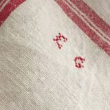 Lot of five old mismatched dishtowels
