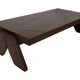 Vintage Coffee Table Wengé Brutalist Postmodern 70's Design