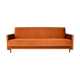 Vintage sofa, convertible couch, fully restored, 1960s, russet orange velvet