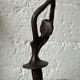 Small bronze dancer in 1980s modernist style.