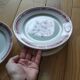 Set of 6 antique Badonviller flat plates in decorated earthenware.