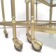 Desserts nesting tables gilded metal and smoked glass