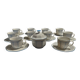 Série de dix tasses à café et sucrier en porcelaine Schirnding Bavaria XXème