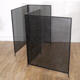 Pair of trellis, vintage perforated metal screen