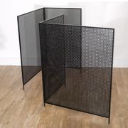 Pair of trellis, vintage perforated metal screen