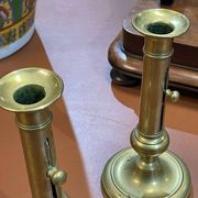 Pair of brass candlesticks from the early 20th century.