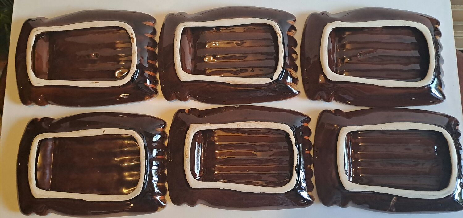 6 asparagus plates Vallauris