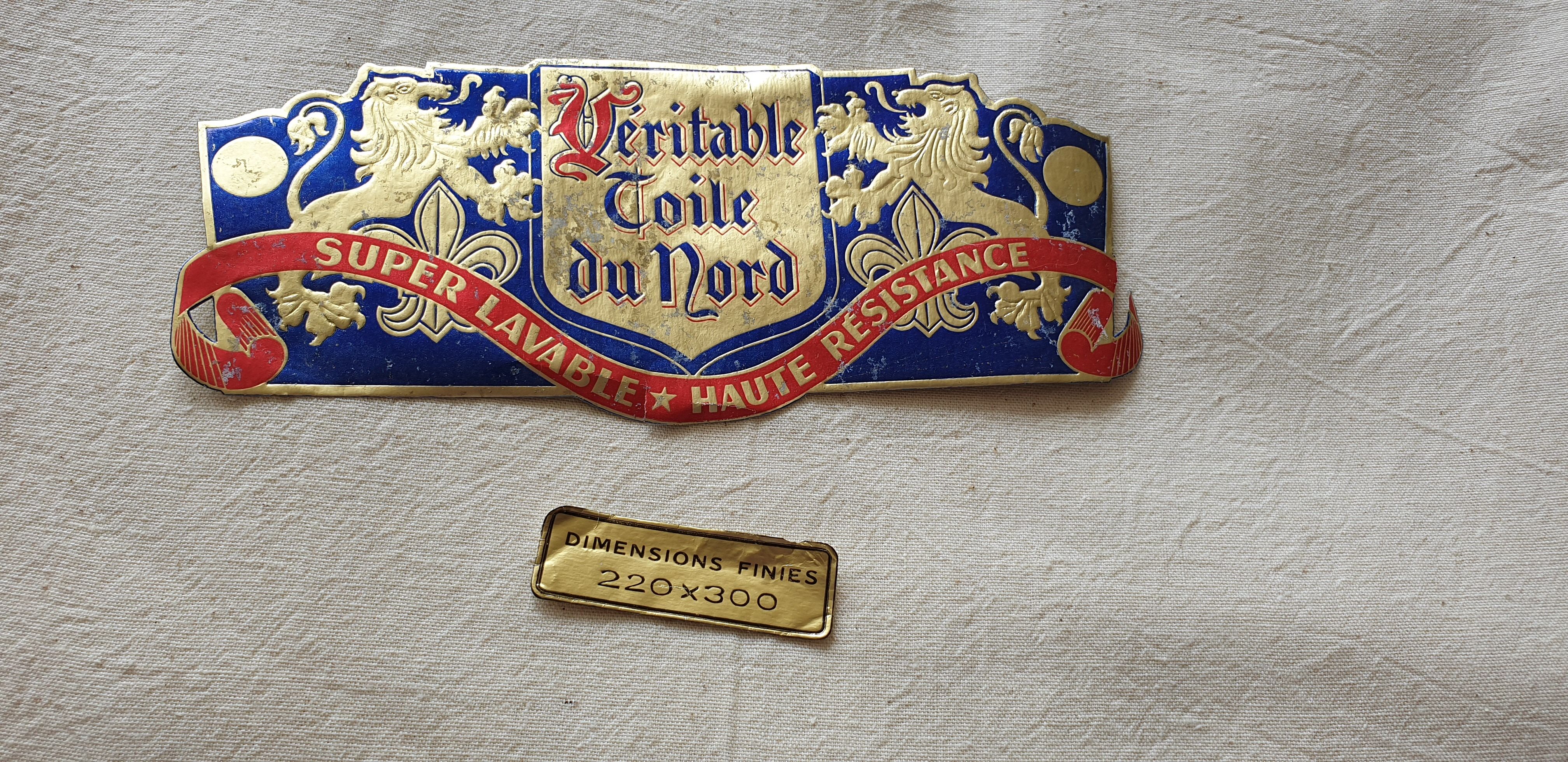 Lot of 3 Old Bed Sheets - True Northern Canvas Early 20th Century - France NEUF