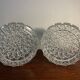 Paire d'appliques, plafonniers ronds en verre ciselé, années 60