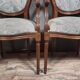 Pair of Louis XVI style armchairs with medallion backs, 20th century