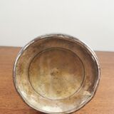 Silver metal candle holder