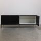 Freestanding black & marble credenza by Florence Knoll for Knoll, 1961