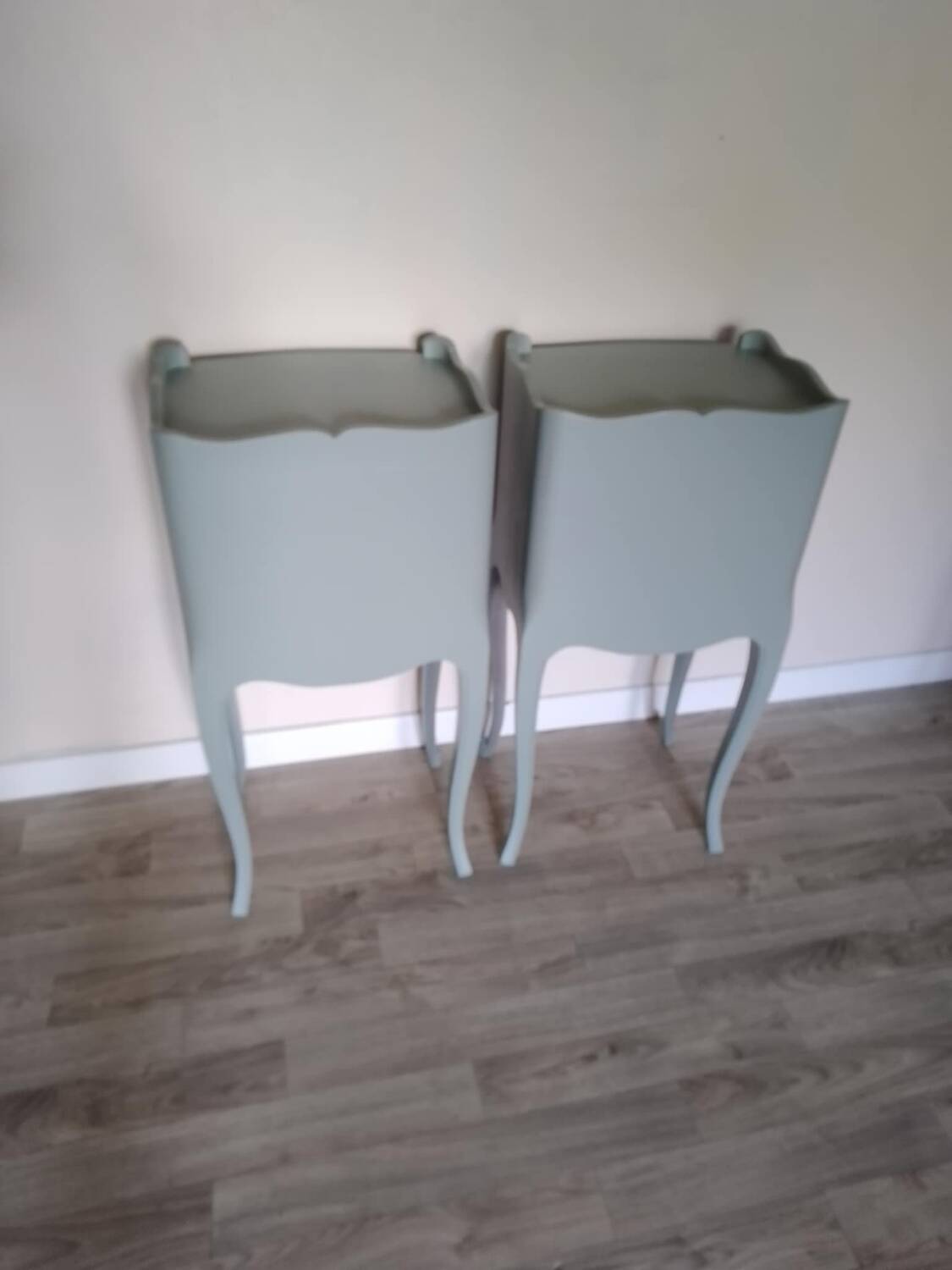 Painted wooden bedside tables