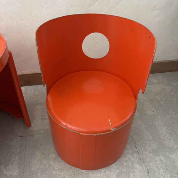 Bureau pour enfant vintage en carton de Jean-Louis Avril