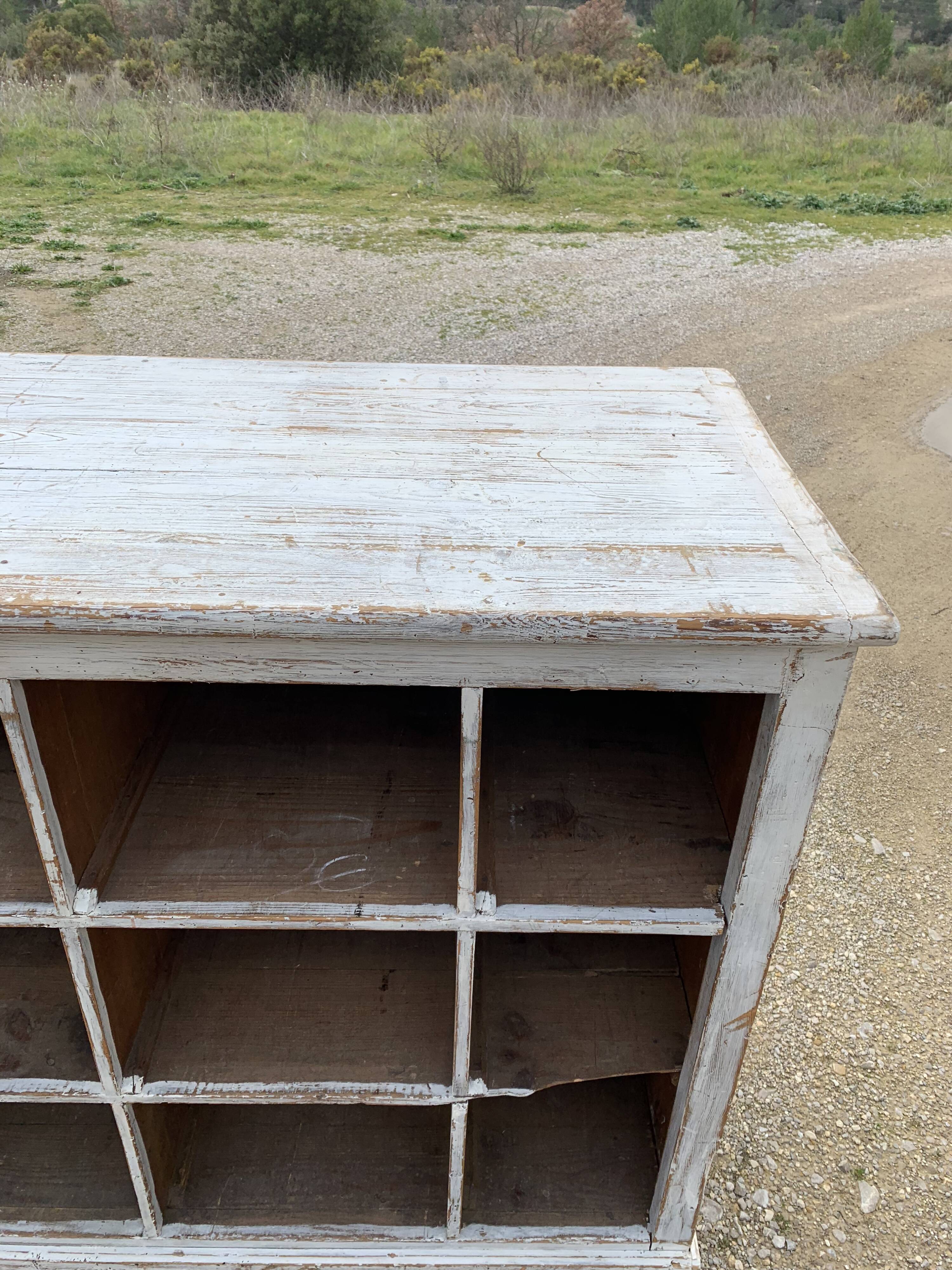 White patinated wooden craft