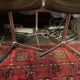 Set of 4 vintage 60s 70s chrome and fabric chairs