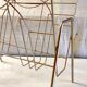 Art Deco style magazine rack in gilt metal - mid-20th century
