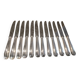 12 silver-plated dessert knives by Christofle America