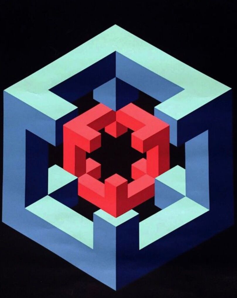 Poster of the Exhibition of Multiple and Contemporary Graphic Arts of Santa-Cruz de Tenerife in 1972