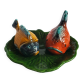 Ensemble salière et poivrier poissons années 70