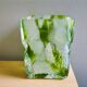 Vase en verre vert portugais de Marinha Grande