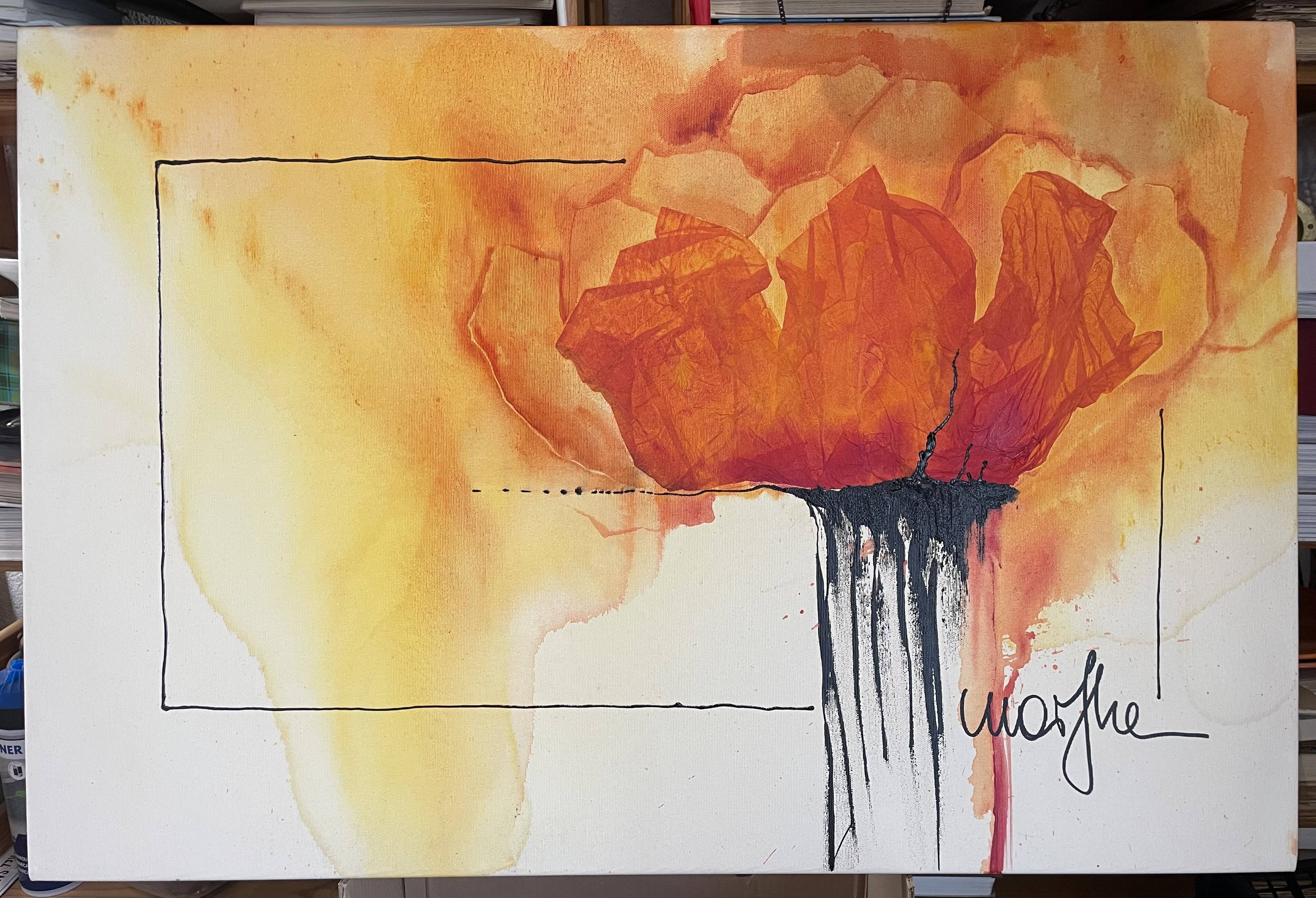 Contemporary oil on canvas painting, signature to be identified