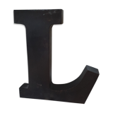 Letter l black metal