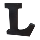Letter l black metal