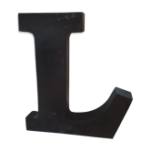 Letter l black metal