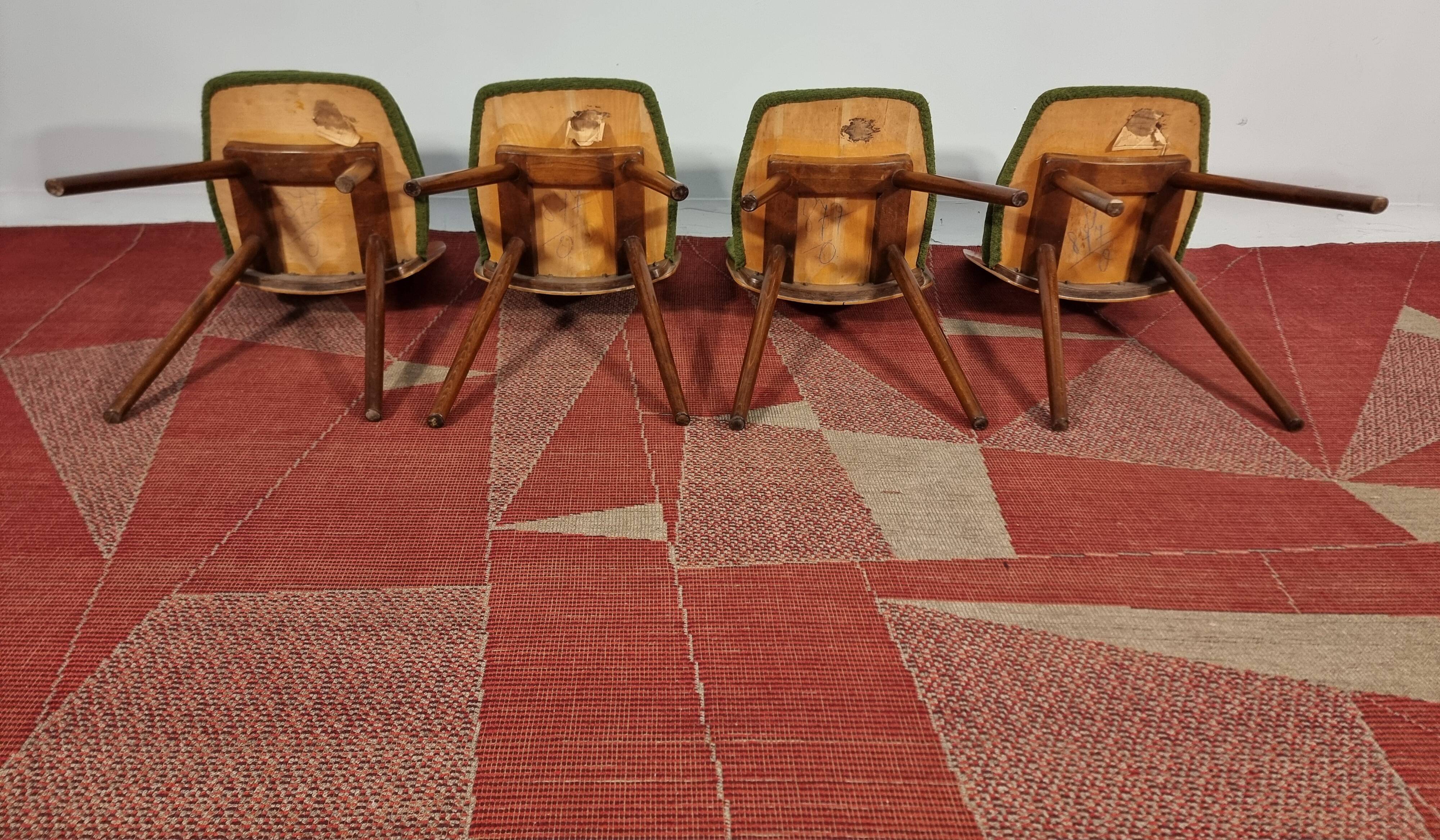 Vintage Dining Chairs 1970s, Set of 4