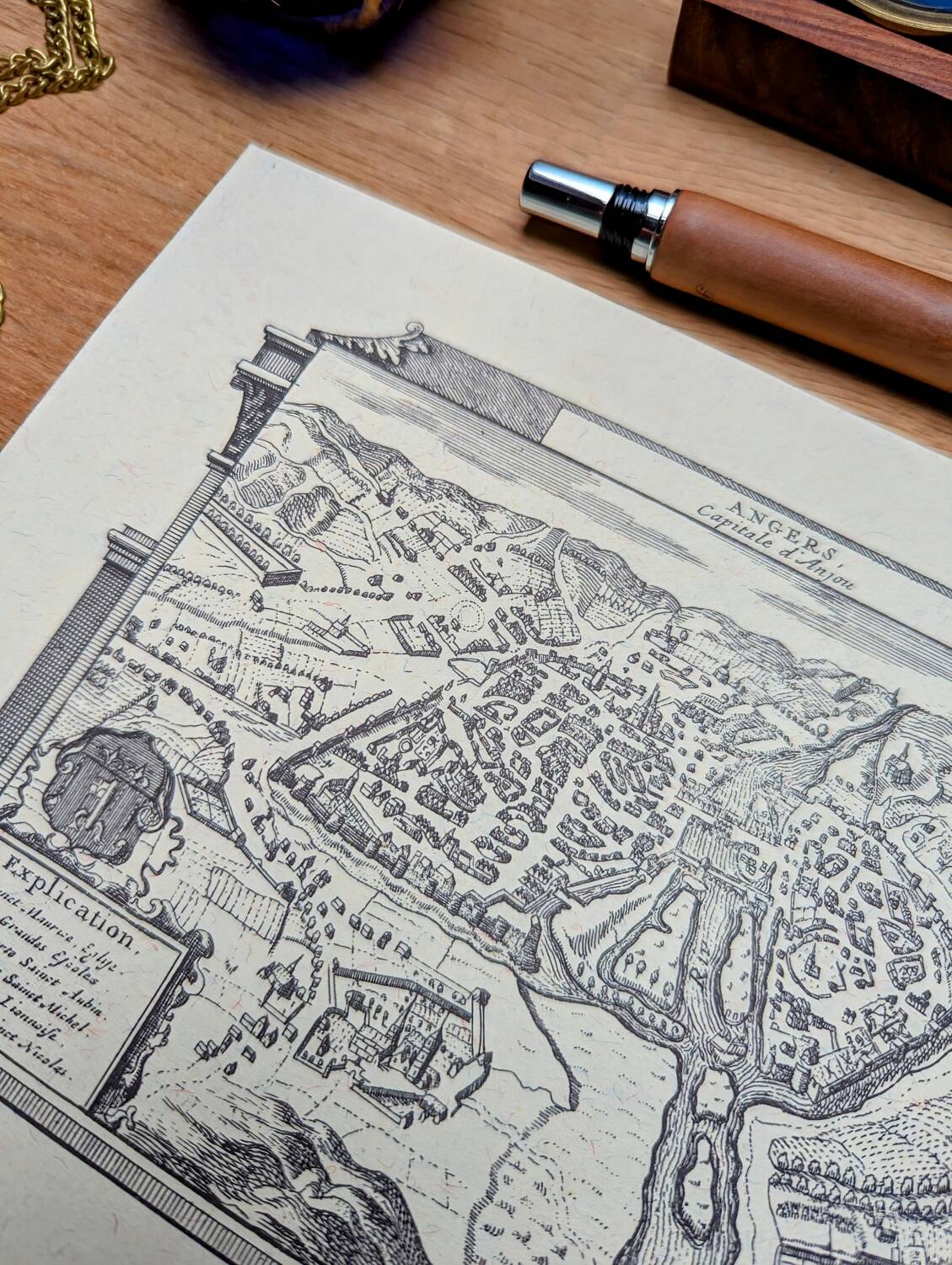 Printed in 1970, Angers, capital of Anjou.