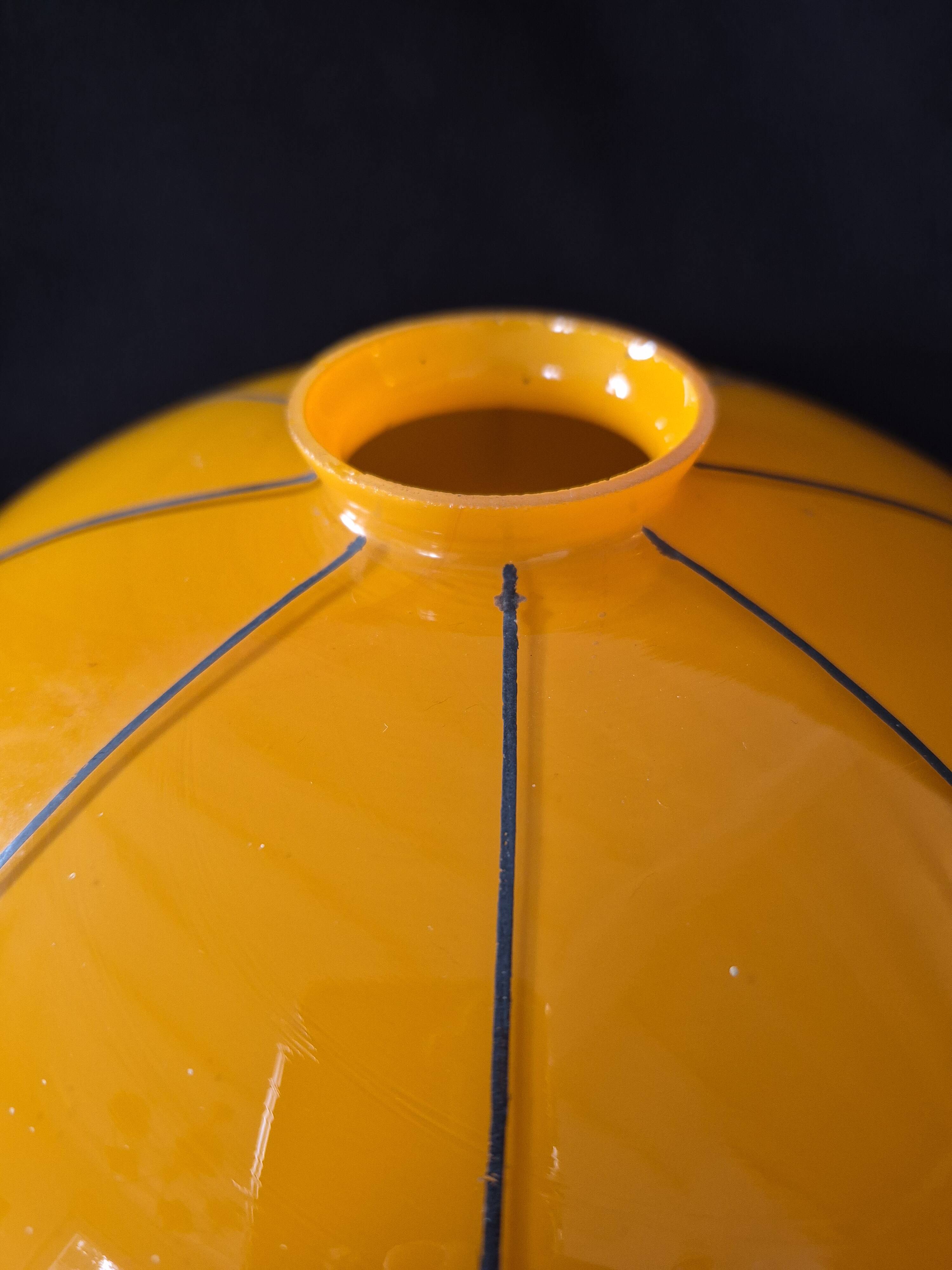 Vintage orange lampshade from the 70s – opaline glass – Space Age style A610