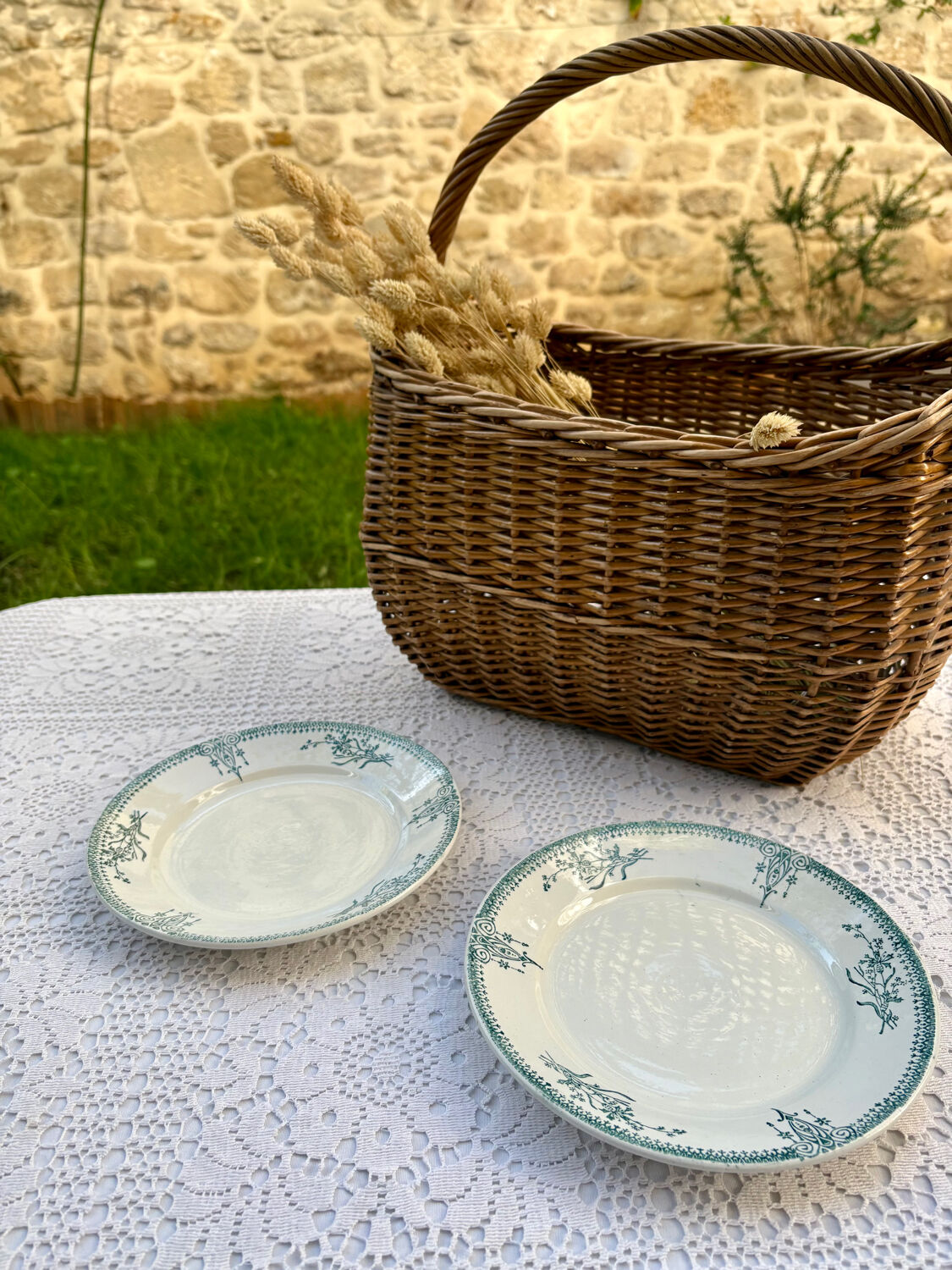 2 ironstone plates St Amand