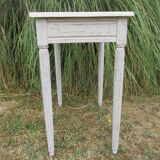 Side table 1900s restyled patinated gray
