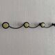 Vintage 1960s banana yellow wall coat rack with 4 hooks - 65 x 7 cm
