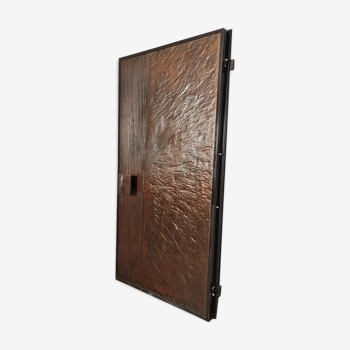 Vintage bronze covered door 'brutalist'