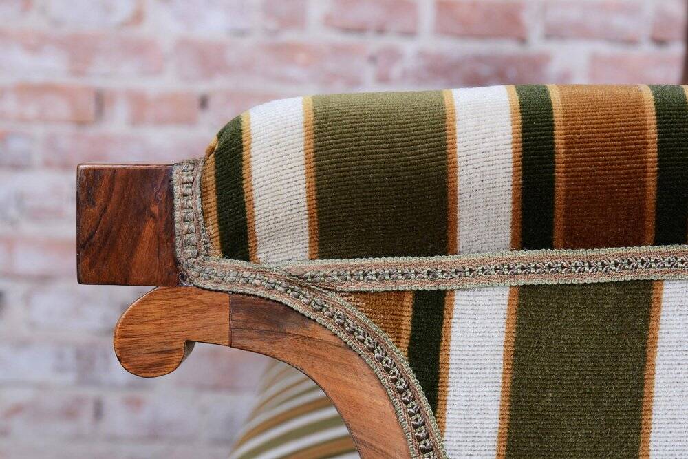 Biedermeier Seating Set in Walnut, 1830s, Set of 3