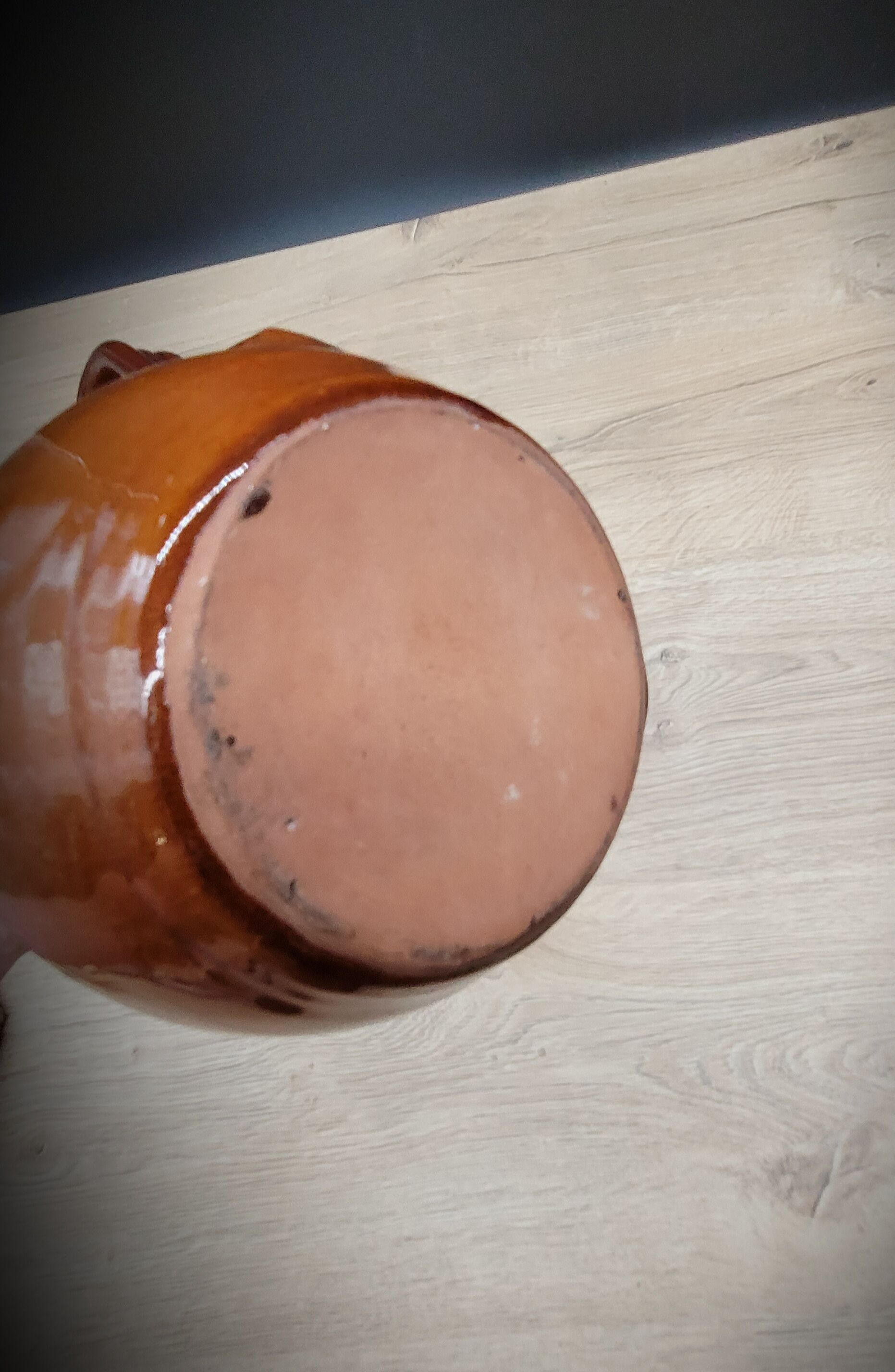 Brown enamelled sandstone jug