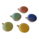 5 tasses a cafe ou the en faïence de saint amand france 1950