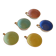5 tasses a cafe ou the en faïence de saint amand france 1950