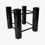 Black vintage candlestick holder from scandinavia | mid-century candleholder for high candles