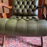 Vintage leather chesterfield armchair